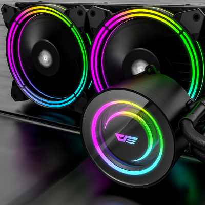 Жидкостная система охлаждения DarkFlash TR240 <RGB, Intel 1700/1200/115x/20xx, AMD AM4/3, FAN120>