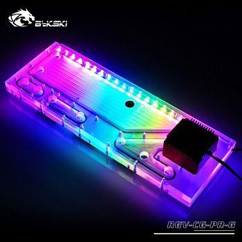Панель для кейса + помпа PMD3-COV+RGB Bykski RGV-CG-PR-G 