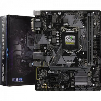 Материнская плата S-1151 H310 Asus PRIME H310M-K R2.0 <2xDDR4, 4xSATA3, VGA, DVI, GbLAN, mATX>