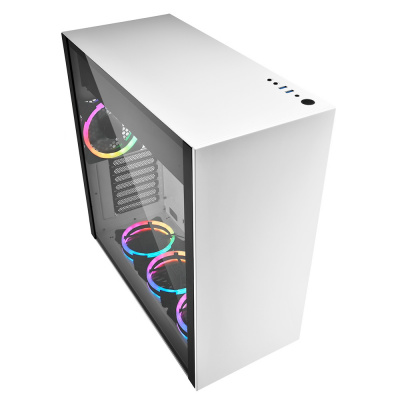 Корпус ПК без БП Sharkoon PURE STEEL RGB Wh <EATX, 3x3.5, 5x2.5,2xUSB 3.0, Audio, 474*210*475mm>