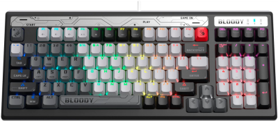 Клавиатура игровая Bloody B950 Grey <компакт, RGB-LED, USB, мех клавиатура переключателями>