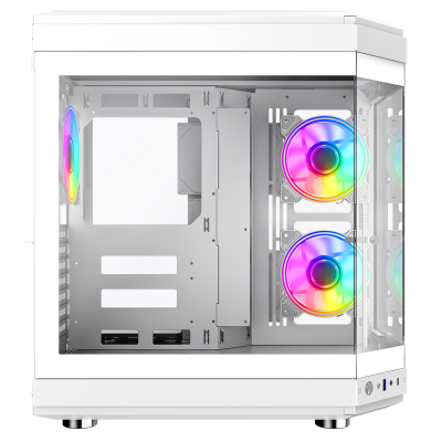 Корпус ПК без БП GameMax HYPE White <3x120FAN>