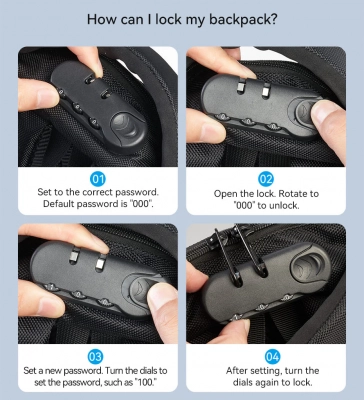 Рюкзак для ноутбука Vention KRKB0 <Water-Repellent Anti-Theft Laptop Backpack (45cm x 30cm x 15cm)>