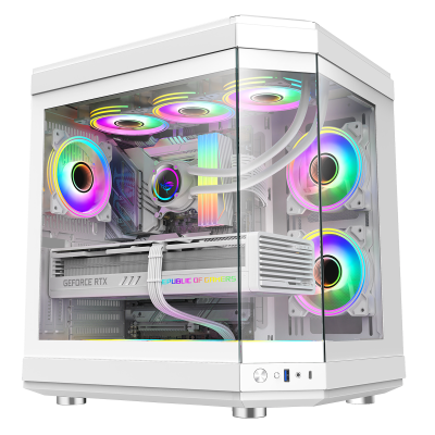 Корпус ПК без БП GameMax HYPE White <3x120FAN>