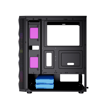 Корпус Wintek Spike G02 TG, ATX/Micro ATX, USB 1*3.0/2*2.0, HD-Audio+Mic, 0,5 mm, 3*12cm ARGBfan