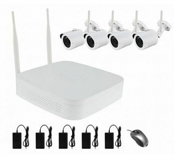 Комплект видеонаблюдения 4+1 CANTONK NVRPG420RH10 <2MP, 4CH, IP, POE>