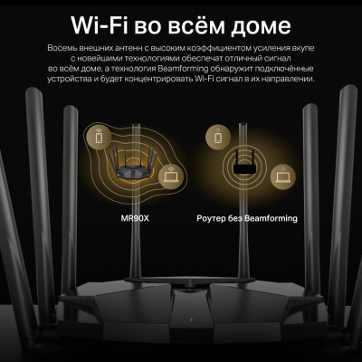 Маршрутизатор беспроводной AX6000 GbE Mercusys MR90X Wi-Fi 6