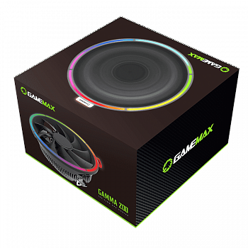 Вентилятор GameMax Gamma 200 RGB <775/115x/1366, AM4,TDP95W, 4 PIN>