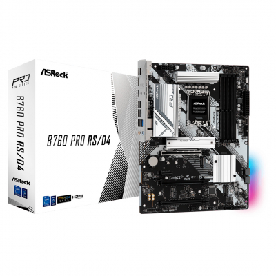 Материнская плата ASRock B760 PRO RS/D4 LGA1700 4xDDR4 4xSATA RAID 2xM.2 HDMI DP ATX