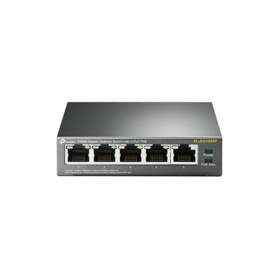 Коммутатор PoE+ GbE  5-портовый Tp-Link TL-SG1005P