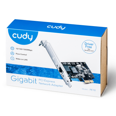 Сетевой адаптер PCI-E CUDY PE10 <Gigabit PCI Express Adapter>