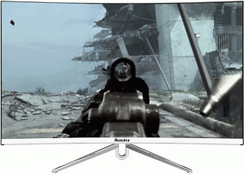 Монитор ЖК 27" Huntkey X2771C <1920*1080, LED, 144Hz, 8ms, колонки DVI+HDMI+VGA, изогнутый, WHITE>