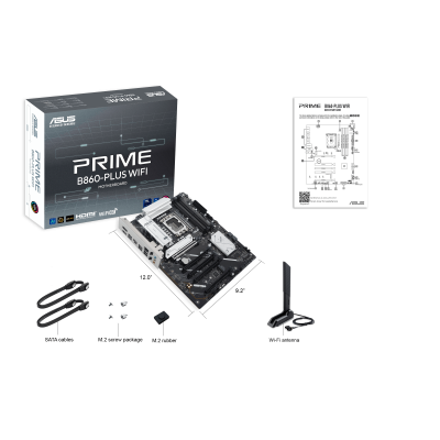 Материнская плата ASUS PRIME B860M-A-CSM, LGA1851 B860 4xDDR5 4xSATA 2xM.2 HDMI 2xDP USB-C m-ATX