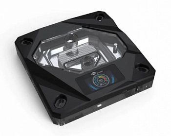 Водоблок для CPU Bykski CPU-FIRE-ON-I <Intel 115x 20XX Black, с цифровым дисплеем температур>