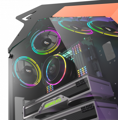 Корпус ПК без БП DarkFlash Knight K1 <ATX, 2x3.5, 1xUSB 3.0, 2xUSB2.0, Audio, 572*210*560mm>