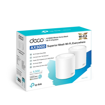 Домашняя Mesh Wi-Fi система GbE AX3000 Tp-Link Deco X50 (2-pack) Wi-Fi 6