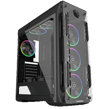 Корпус ПК без БП GameMax Optical (G510)  Black <ATX, 4x120mm RGB, USB3.0x1, USB2.0x2, 400х185х470mm>