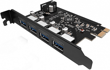 Карта расширения USB PCI-E ORICO PVU3-4P-V1 <USB3.0 Тип-A * 4, PCI-E, BLACK>