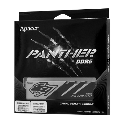 Оперативная память DIMM DDR5 32 GB kit <5600MHz> Apacer Panther , AH5U32G56C5227BAA-2 (2x16GB), CL40