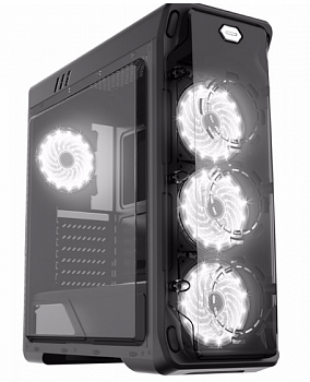 Корпус ПК без БП GameMax StarLight-B-white <ATX, 4x120, USB3.0x1, USB2.0x2, HD Audio 205x470x440mm>