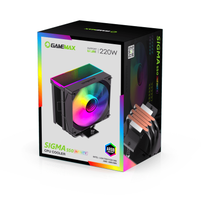 Вентилятор GameMax Sigma 550 Infinity BK <LGA1700/115X/1366, TDP220W>