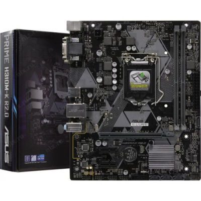 Материнская плата S-1151 H310 Asus PRIME H310M-K R2.0 <2xDDR4, 4xSATA3, VGA, DVI, GbLAN, mATX> Материнская плата S-1151 H310 Asus PRIME H310M-K R2.0 <2xDDR4, 4xSATA3, VGA, DVI, GbLAN, mATX>