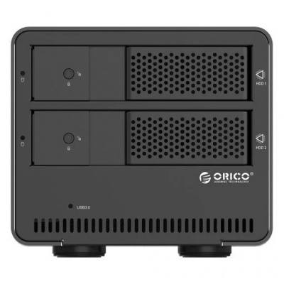 Док-станция HDD 3.5" ORICO 9528U3-EU-BK-BP <USB3.0, SATAIII, HDDx2, BLACK>