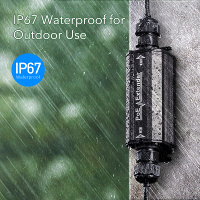 Удлинитель POE CUDY POE15 <10/100/1000Mbps Outdoor Waterproof PoE+ Extender,  IEEE802.3af/at, IP67>