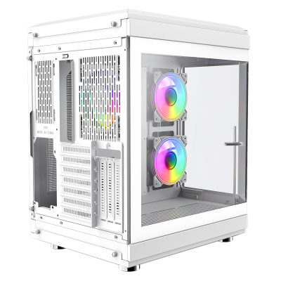 Корпус ПК без БП GameMax HYPE White <3x120FAN>