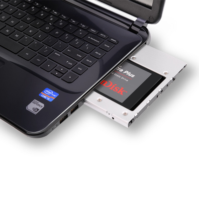 Планка в ноутбук HDD/SSD 2.5" ORICO L95SS-SV-BP <2.5" 9.5мм, 6 + 7PIN SATA CD-ROM ноутбука, SATAIII>