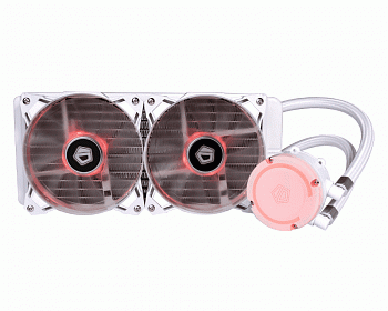 Жидкостная система охлаждения ID-Cooling Auraflow 240 SNOW <LED RGB, Intel, AMD, FAN120*2, TDP200W>
