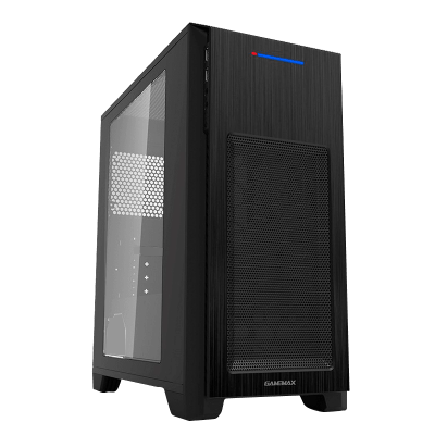 Корпус ПК без БП GameMax H603-2U3 <MATX, 1x120mm Blue, USB3.0x2, HD 188x440x407mm>