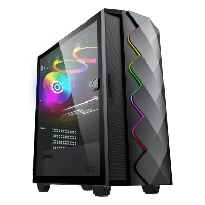 Корпус ПК без БП GameMax Diamond COC Black <MATX, 1x120FAN, 1x140COC>