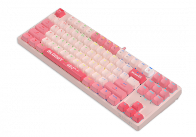 Клавиатура игровая Bloody S87 PINK