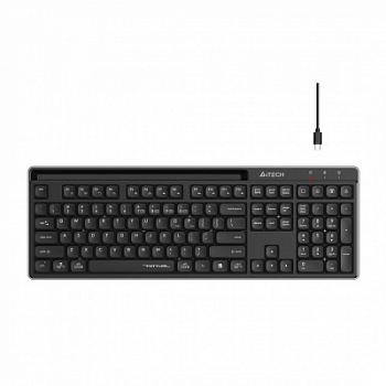 Клавиатура беспроводная A4tech Fstyler FBX72C BLACK <USB 2.4GHz, BT, ACC, BLACK>