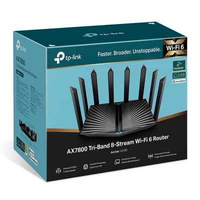 Маршрутизатор беспроводной AX7800 GbE Tp-Link Archer AX95 Wi-Fi 6 Маршрутизатор беспроводной AX7800 GbE Tp-Link Archer AX95 Wi-Fi 6