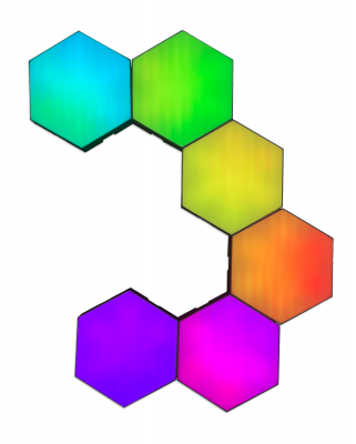 Набор декоративных LED панелей Hexagon Light 6 шт. (управление со смартфона)