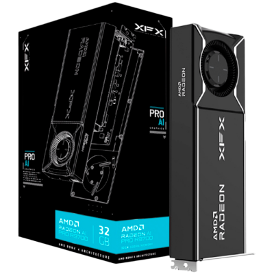 XFX AMD Radeon AI Pro R9700 Blower, 32GB GDDR6 4xDP, AMD RDNA 4