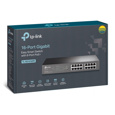 Коммутатор PoE+ GbE Easy Smart 16-портовый Tp-Link TL-SG1016PE Коммутатор PoE+ GbE Easy Smart 16-портовый Tp-Link TL-SG1016PE