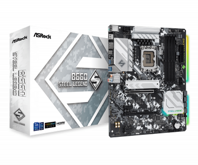 Материнская плата S-1700 ASRock B660 Steel Legend <4xDDR4 6XSATA RAID 3XM.2 HDMI DP ATX>