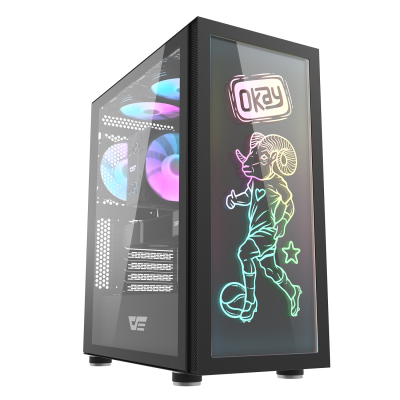 Корпус ПК без БП DarkFlash Dk210 Graffiti <ATX, 2x3.5, 1xUSB 3.0, 2xUSB2.0, Audio, 410*210*480mm> Корпус ПК без БП DarkFlash Dk210 Graffiti <ATX, 2x3.5, 1xUSB 3.0, 2xUSB2.0, Audio, 410*210*480mm>