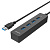 USB Хаб ORICO W8PH4-U3-BK-BP <USB3.0x4, 30cm, 136*30*22mm, BLACK>