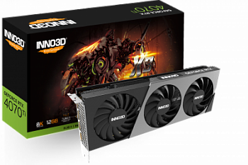 Видеокарта Inno3D PCI-E NV RTX4070 TI X3, 12G GDDR6X 192-BIT HDMI 3XDP N407T3-126X-186148N