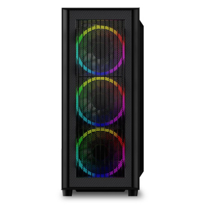 Корпус ПК без БП Sharkoon RGB WAVE <ATX, 2x3.5, 5x2.5,2xUSB 3.0, 1xTypeC, Audio, 403*200*456mm>