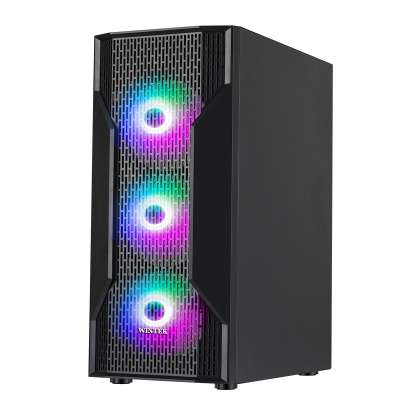 Корпус Wintek Rider F509 TG, ATX/Micro ATX, USB 1*3.0/2*2.0, HD-Audio+Mic, 0,55mm, 4*120mm ARGB Fans