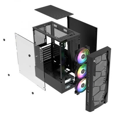 Корпус Wintek Mistral D532-B TG, Midi tower Корпус Wintek Mistral D532-B TG, Midi tower