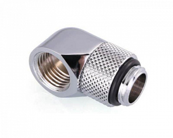 Фитинг угловой Bykski B-RD90-X <90гр. Папа-мама Silver>