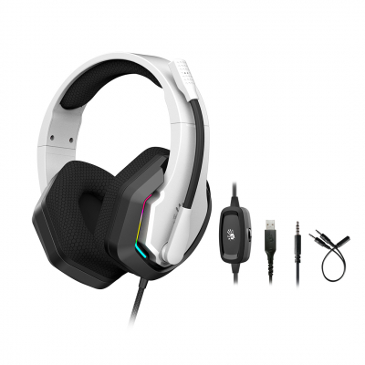 Наушники+микрофон игровые Bloody G260p WHITE