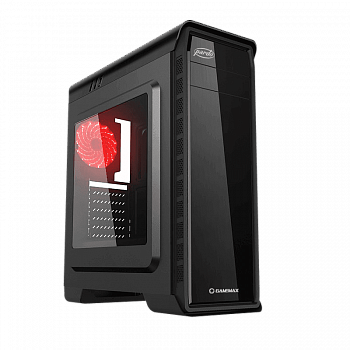 Корпус ПК без БП GameMax Pardo Black <ATX, 1x120mm, 1хUSB3.0, 2хUSB2.0, 185х470х400mm>