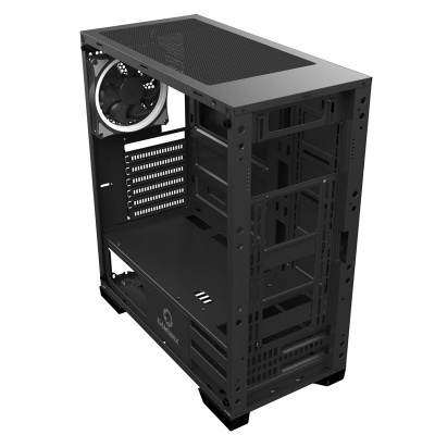 Корпус ПК без БП GameMax Aurora <ATX, 1х120mm,Tower, 3x3.5, 3x2.5, 4xUSB, Audio 435x206x450mm>